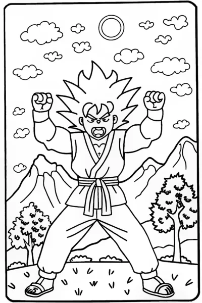 Goku’s Epic Training Adventure in the Mountains