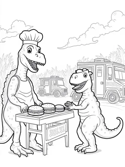 T-Rex food truck fun