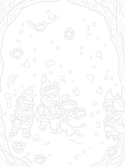 Gnomes treasure hunting in caves