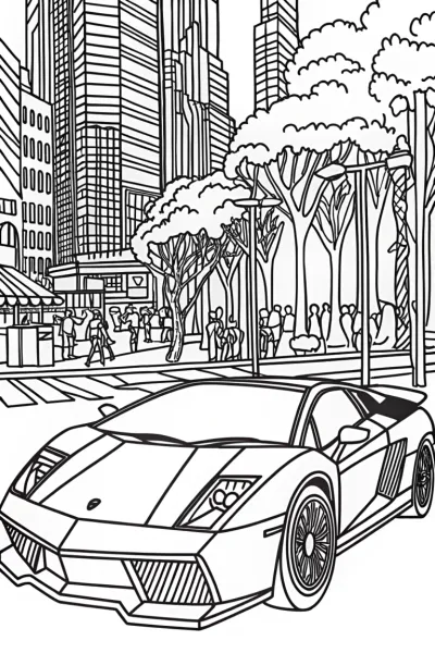 Lamborghini City Adventure: Color the Thrill!