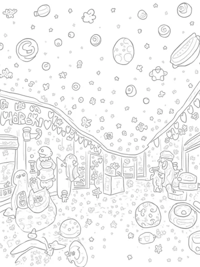 Galactic Valentine’s Market Scene