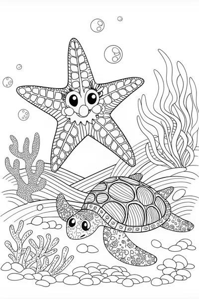 Starry Night Fishing Adventure with Turtle