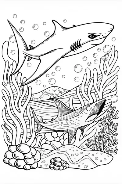 A shark and a manta ray
