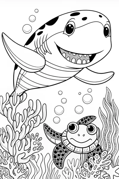 Ocean Adventure with Sharks and Turtles