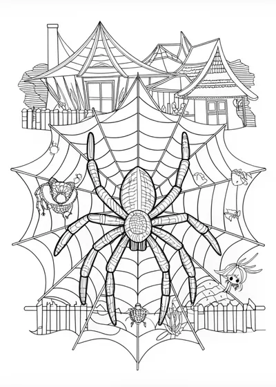 Spider in a Web at a Zoo