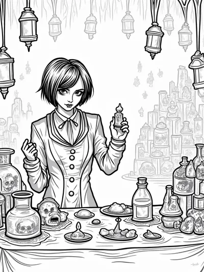 Wednesday Addams in the shadow market