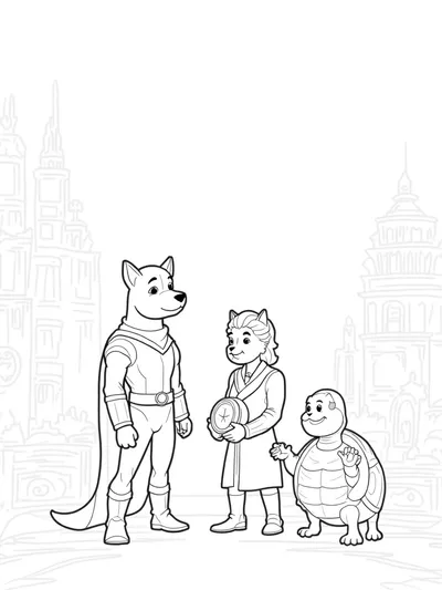 Superhero pets on a quest