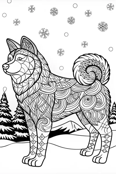 Wolf Face Coloring Page