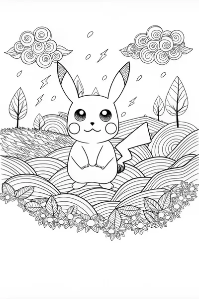 Pikachu’s Electrifying Coloring Adventure