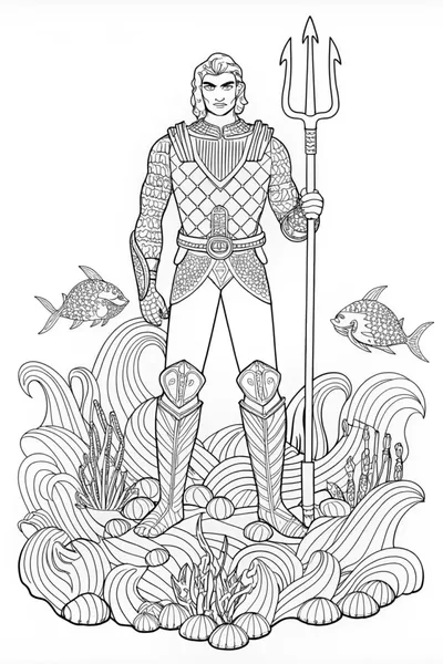 Aquaman Stands Strong by the Ocean