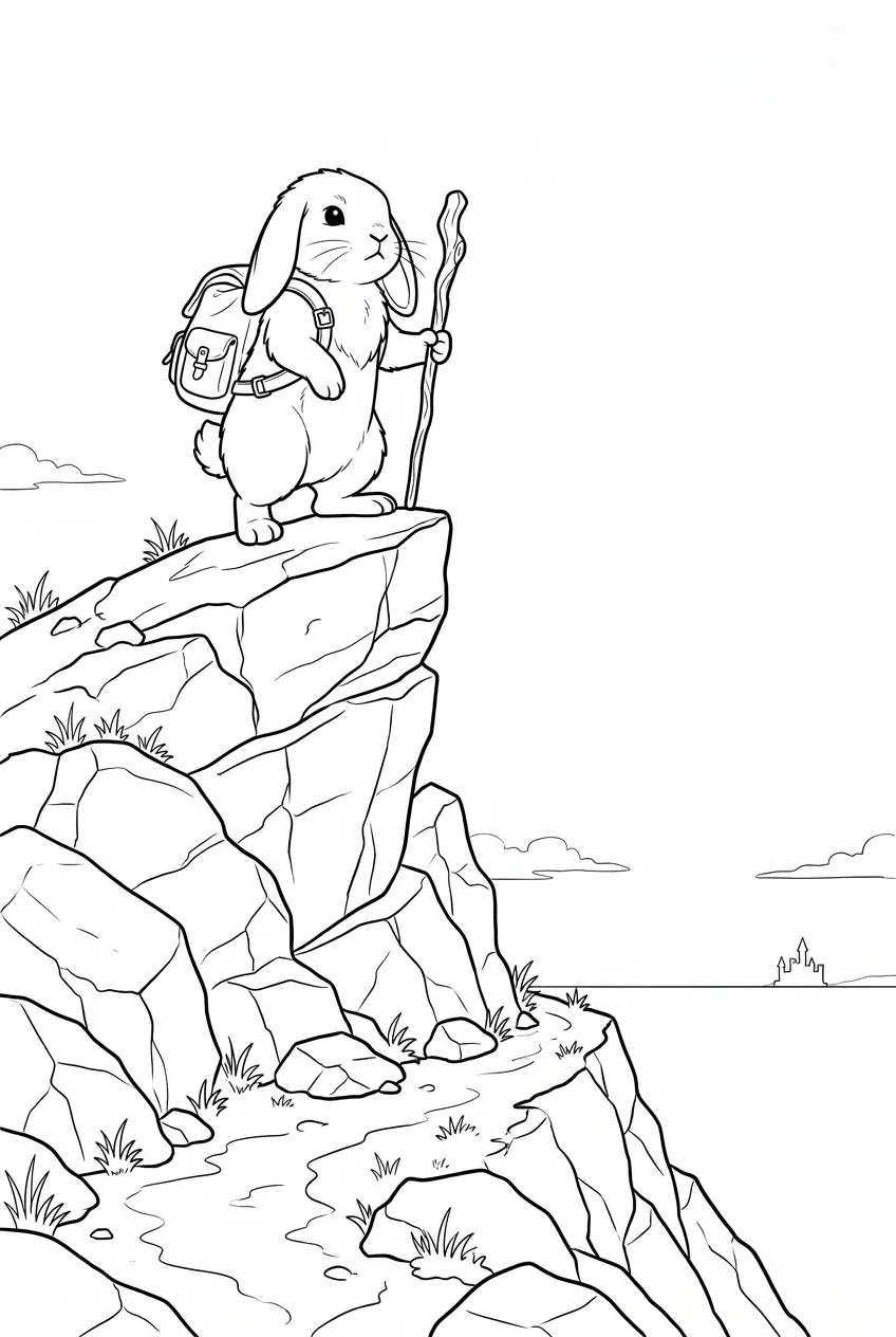 Example coloring page for the Asymmetrical shot prompt
