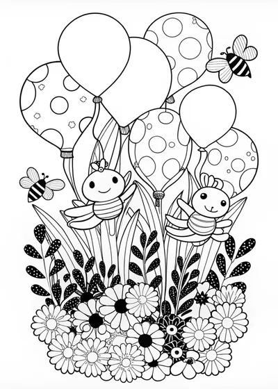 Axolotl’s Balloon Adventure in the Garden