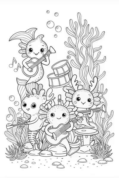 Axolotl’s Underwater Music Jam
