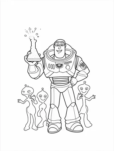 Buzz Lightyear at the science fair