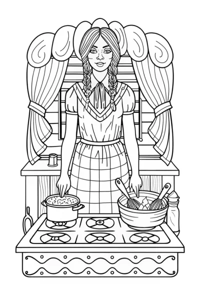 Wednesday Addams cooking contest