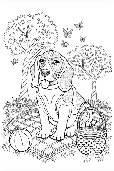Beagle Coloring Page