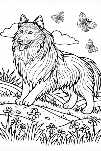 Majestic Shepherd Coloring Page