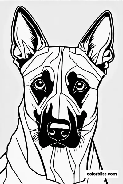 German Shepherd Coloring Fun