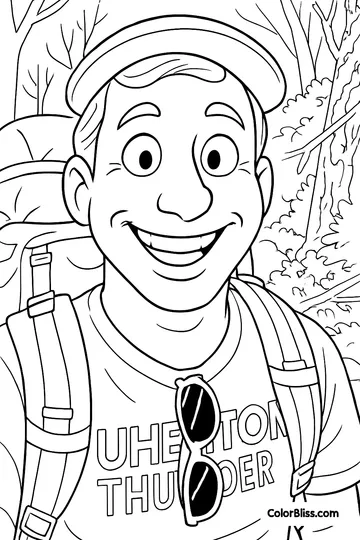 Same character in cartoon style