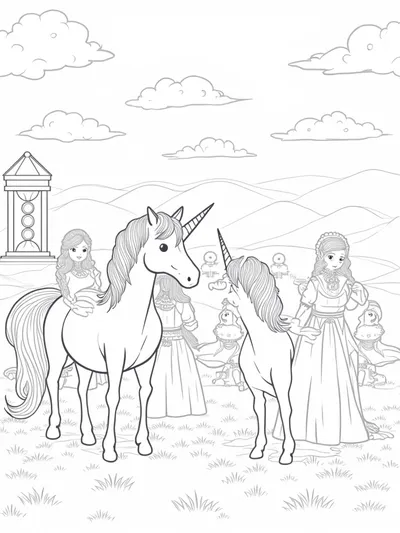 Unicorns at the enchanted festival