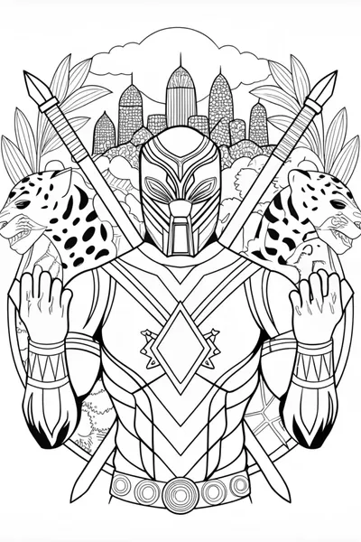 Black Panther Coloring Page