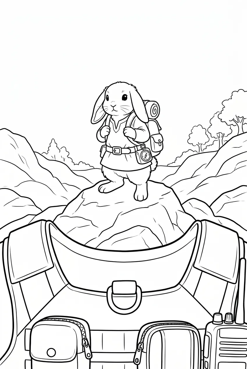Example coloring page for the Bodycam angle prompt