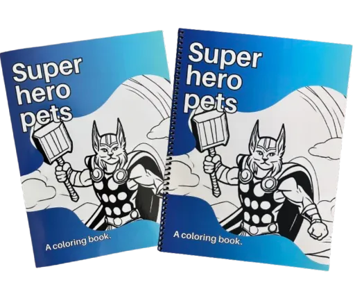 Personalized coloring book example with custom cover