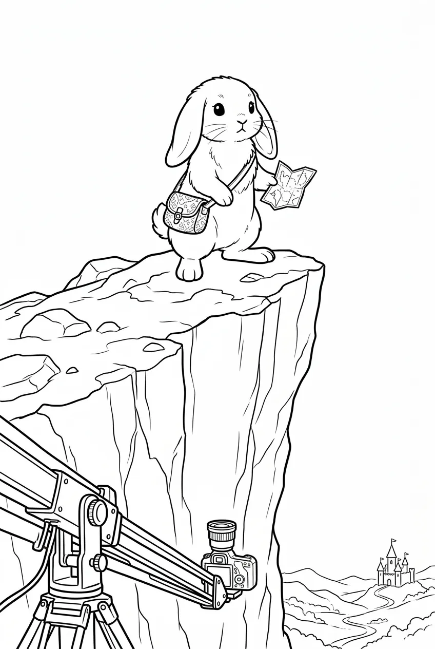 Example coloring page for the Boom shot prompt