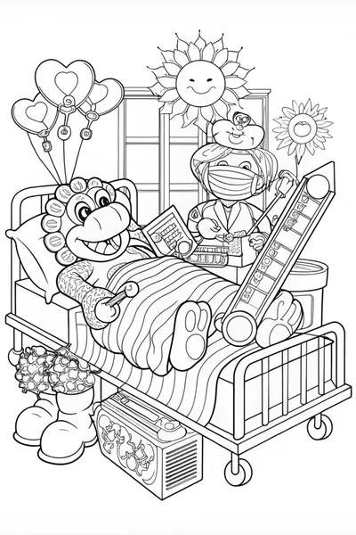 Bowser’s Mighty Stance Coloring Page