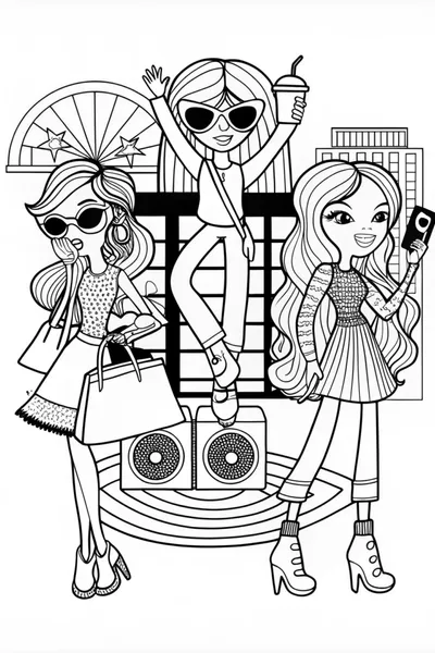 Fashion Doll Coloring Fun