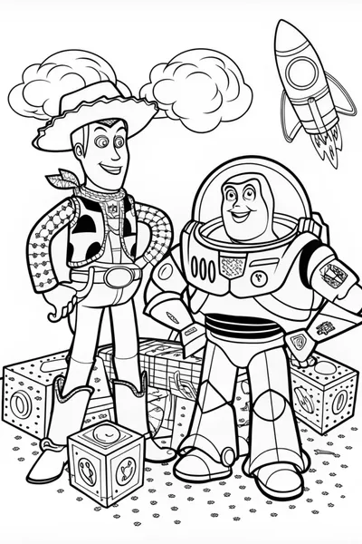 Buzz Lightyear and Woody Coloring Fun!