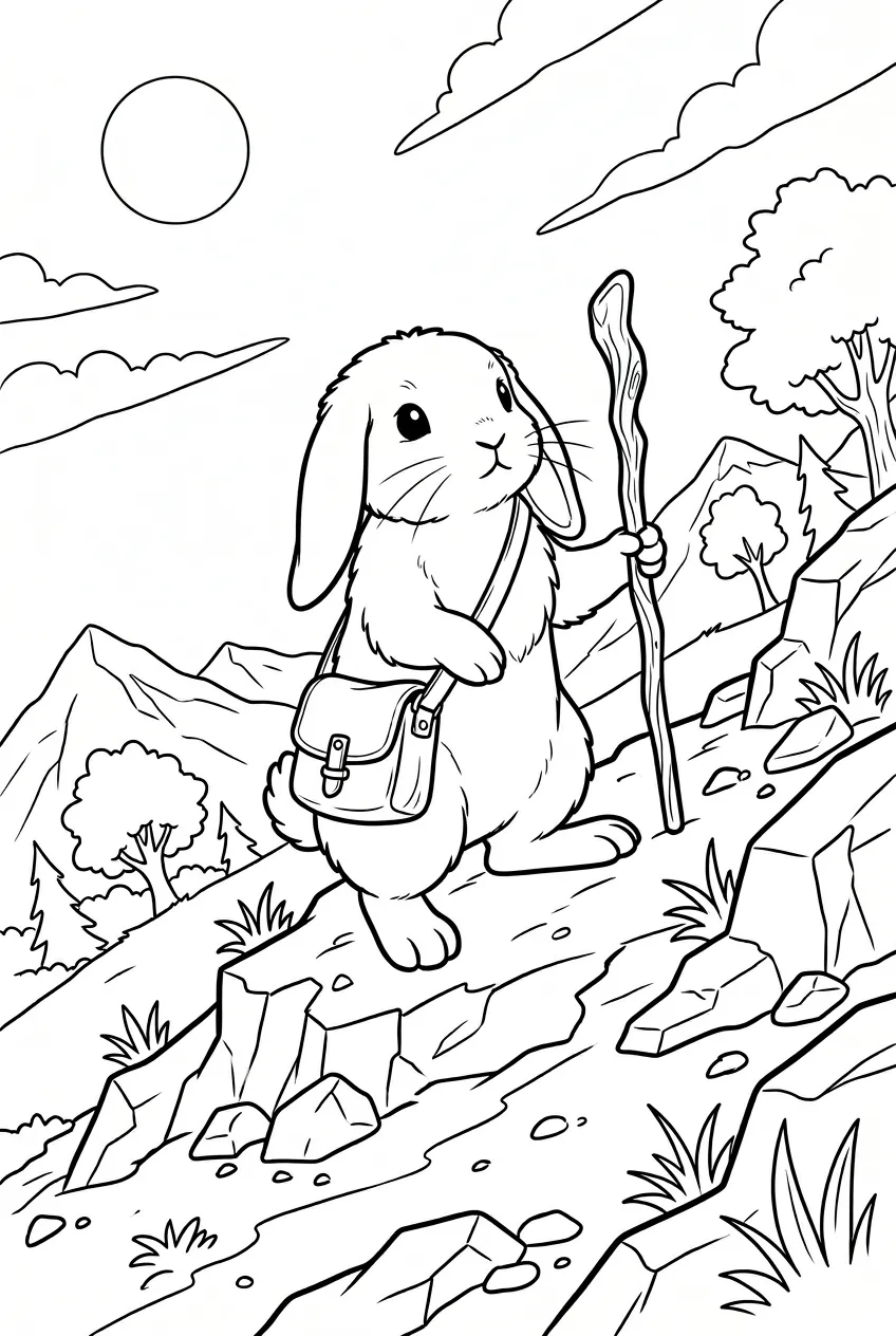 Example coloring page for the Canted angle prompt