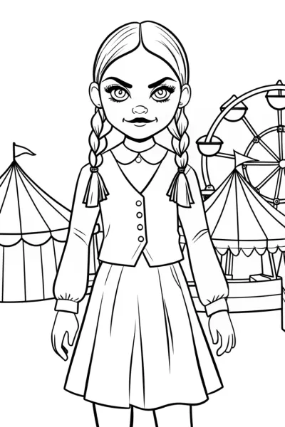 Wednesday Addams at the carnival