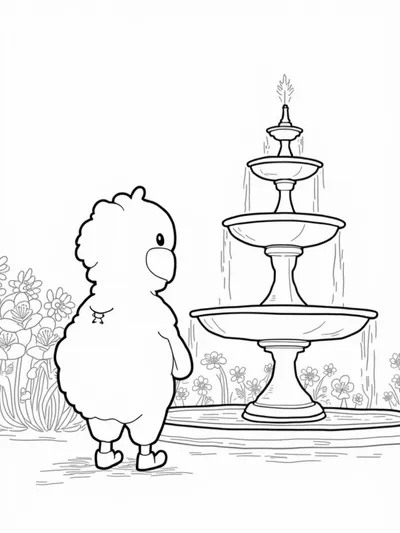 Huggy Wuggy at the magical fountain