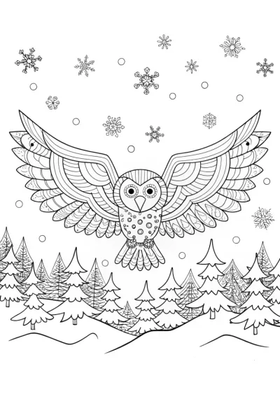 Bubbling Frosmoth’s Winter Wonderland Coloring Page