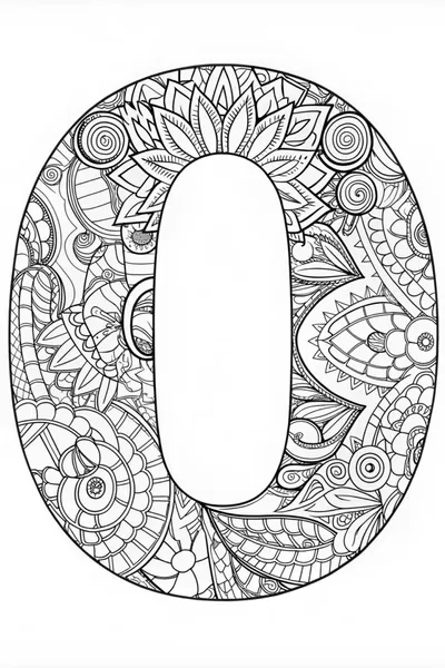 Decorative Letter “O” Coloring Extravaganza