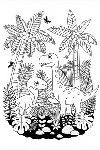 Dino Family Adventure in the Jungle