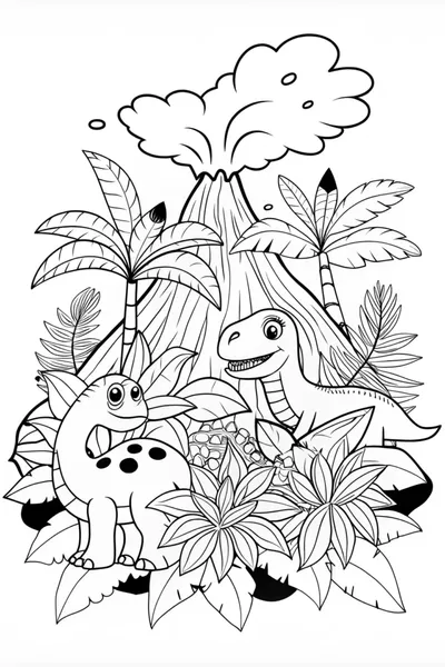 Dino’s Adventure by the Volcano