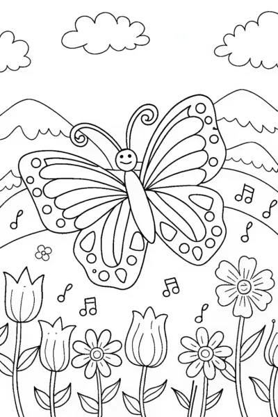 Butterfly Ballet in a Colorful Garden