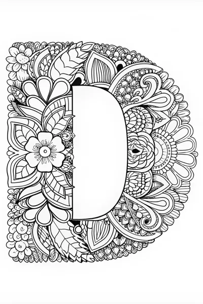 Doodle Delight with Letter D