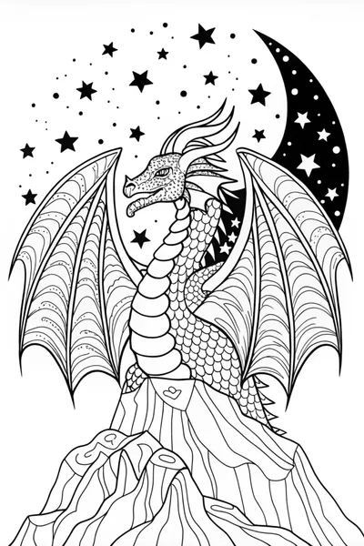 Dragon Majesty Coloring Page
