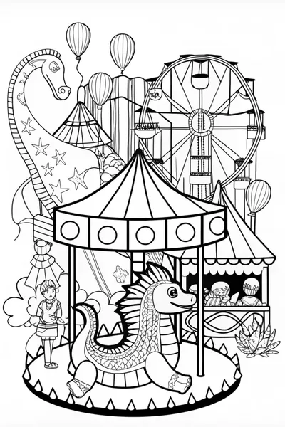 Mighty Dragon Guarding the Castle