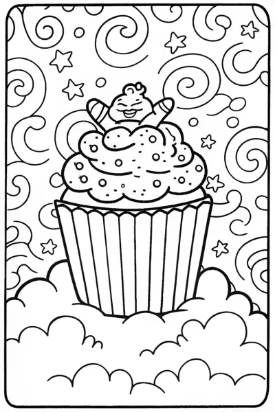 Bowser on a Cozy Cloud Coloring Page