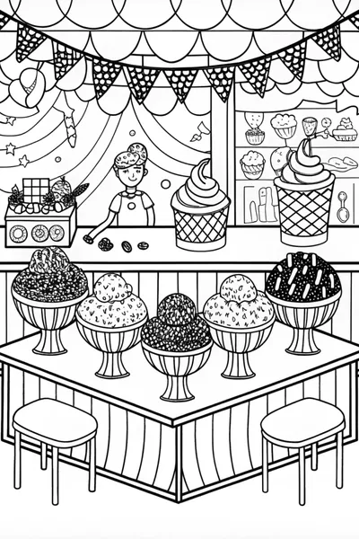 Delightful Bakery Shop Coloring Page