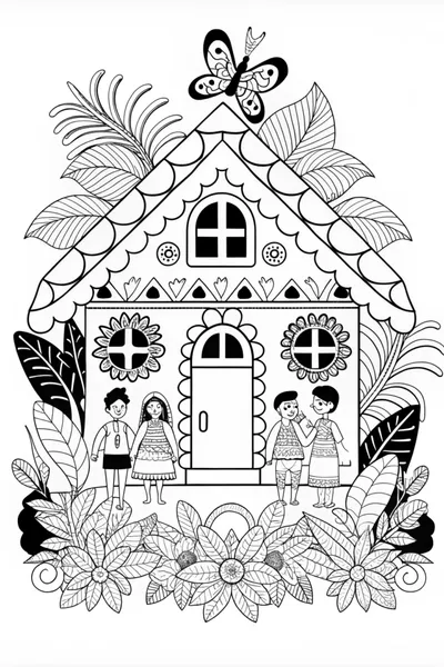 Mystical Feline Guardian Coloring Page