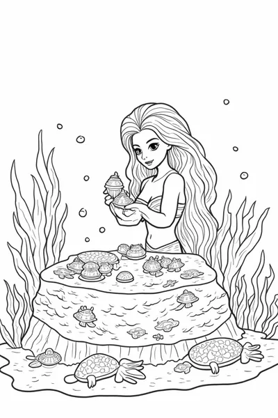 Mermaid crafting lanterns