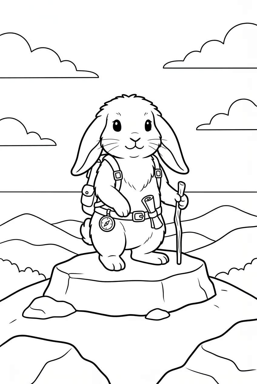 Example coloring page for the Eye level prompt