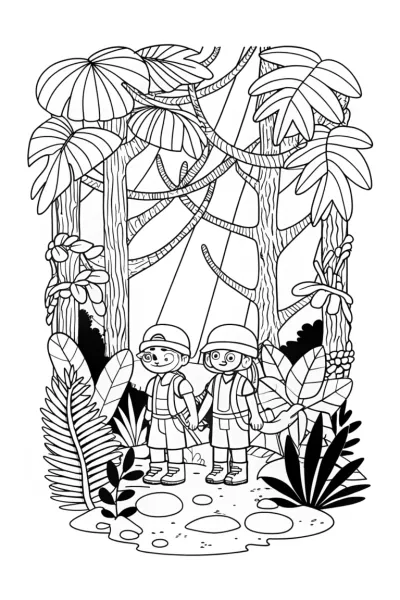 Mario and Luigi exploring the jungle