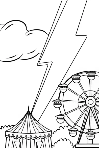 Lightning bolt at the carnival