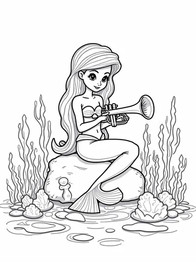 Little mermaid crafting music